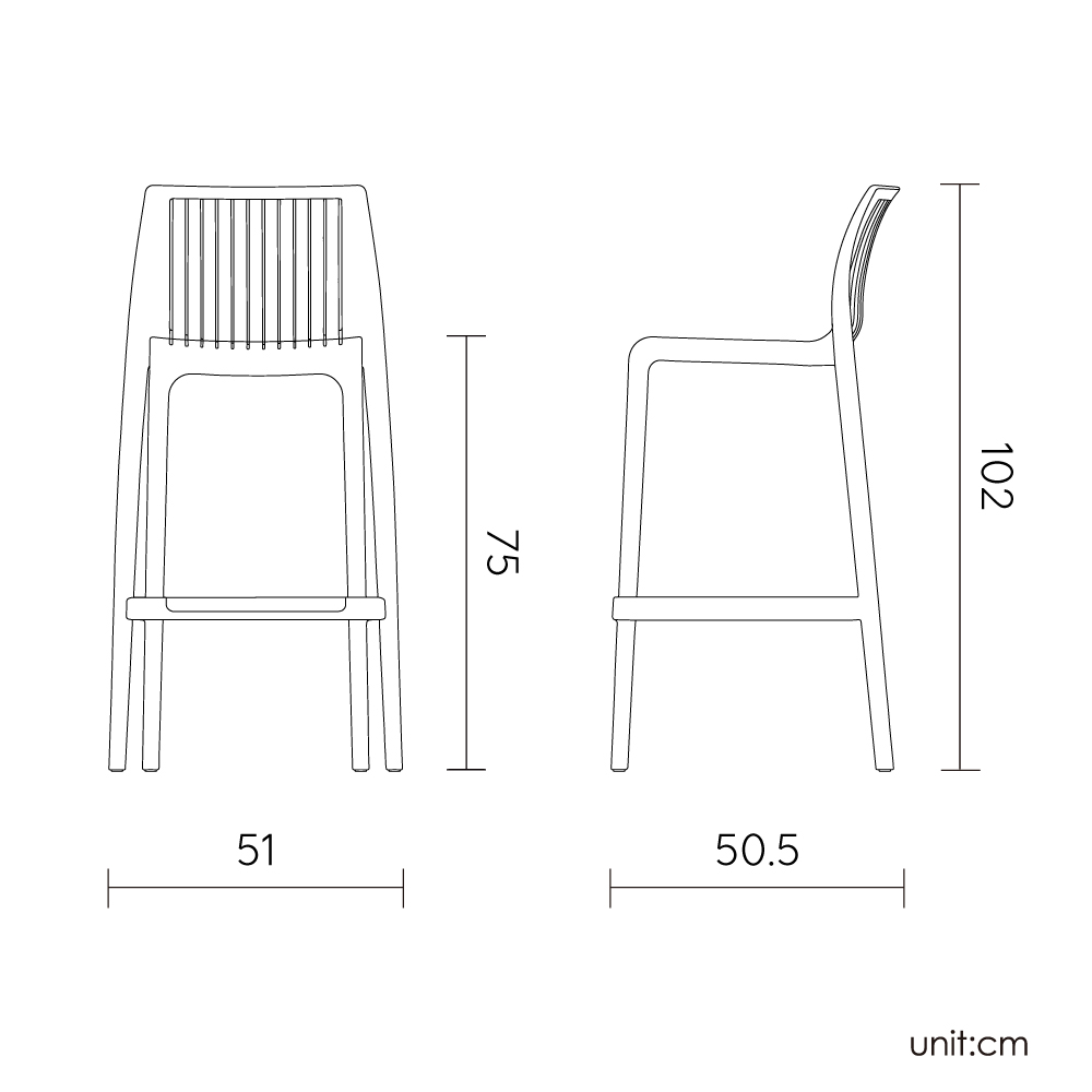 Banco Bar Stool 7203BB 7