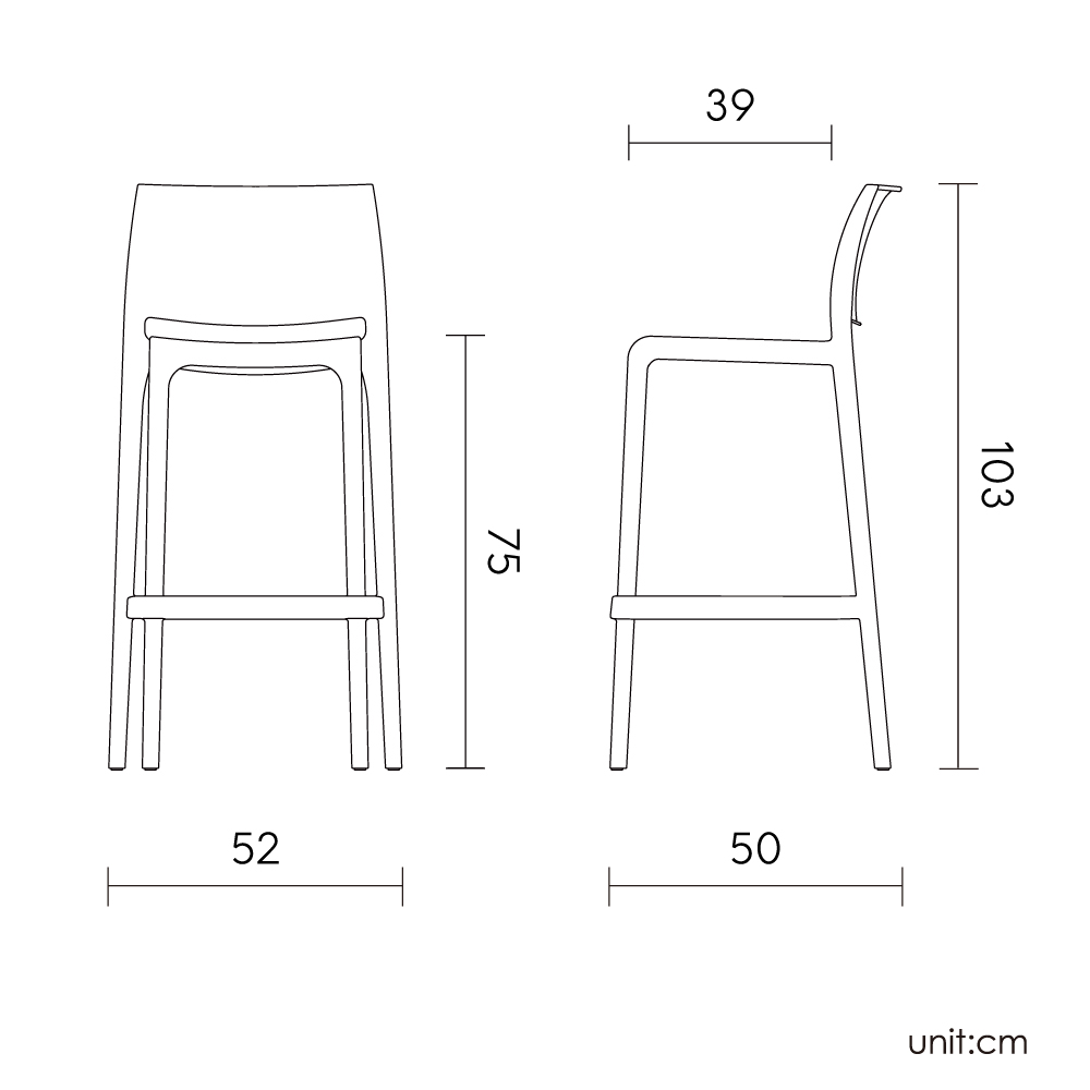 Banco Bar Stool 7211B 11