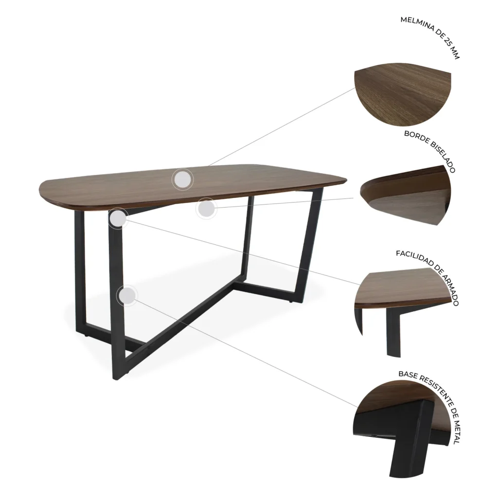 Mesa Amalfi Rectangular 160cm 3