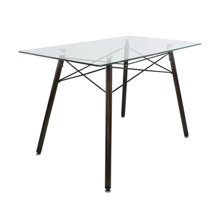Mesa Veinna Cristal Nogal 120 cm