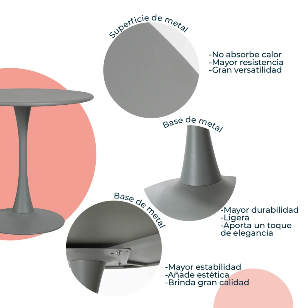 Mesa Tulip 100cm 3