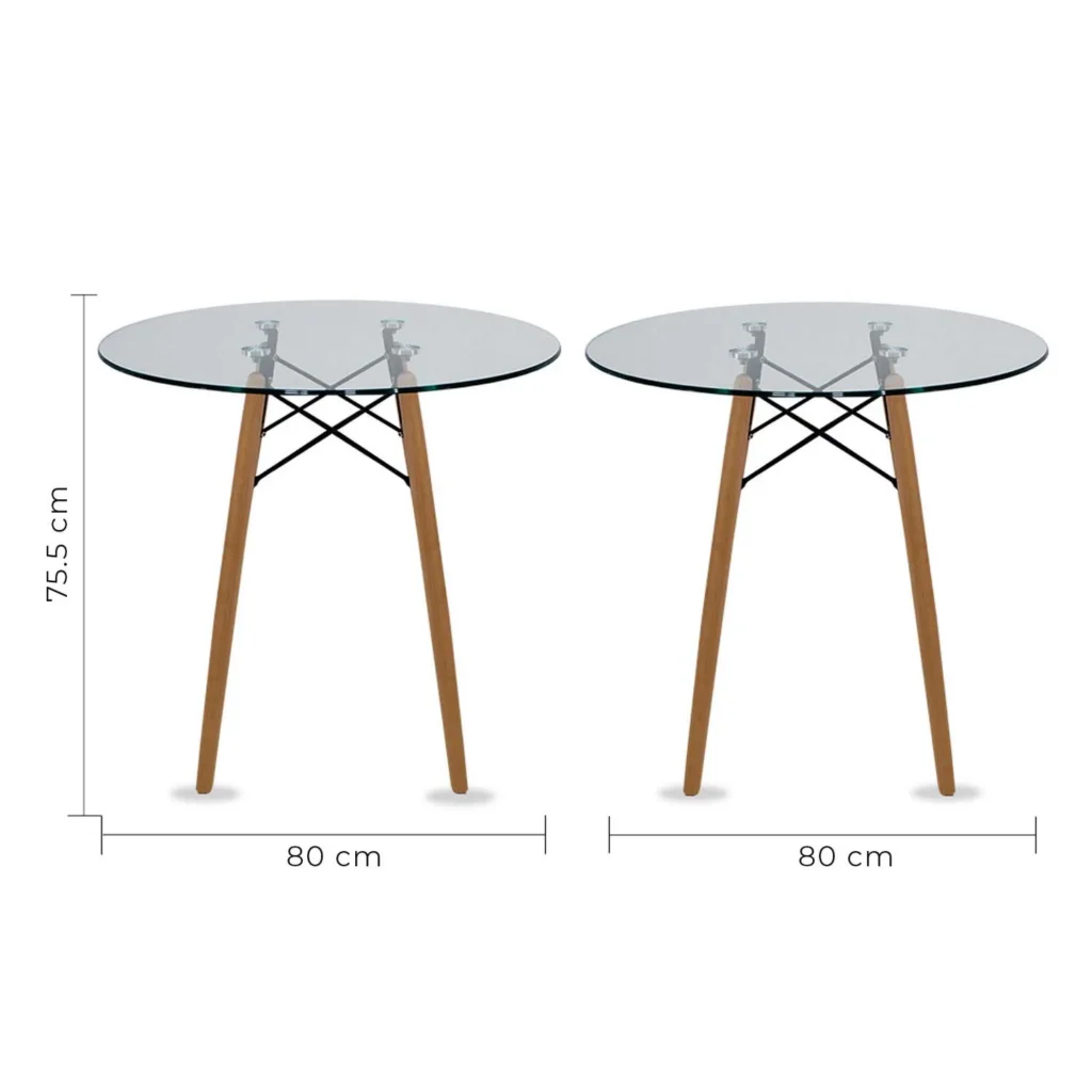 Mesa Eames Redonda Nogal 80cm 3
