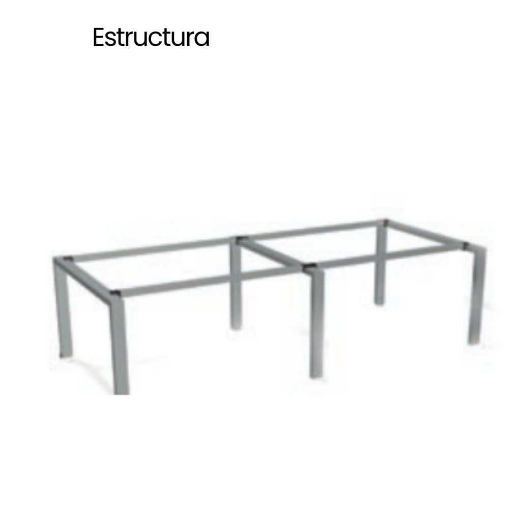 Centro de Trabajo Espejo Max 240 (4 personas) - Cubierta 19 mm melamina 2